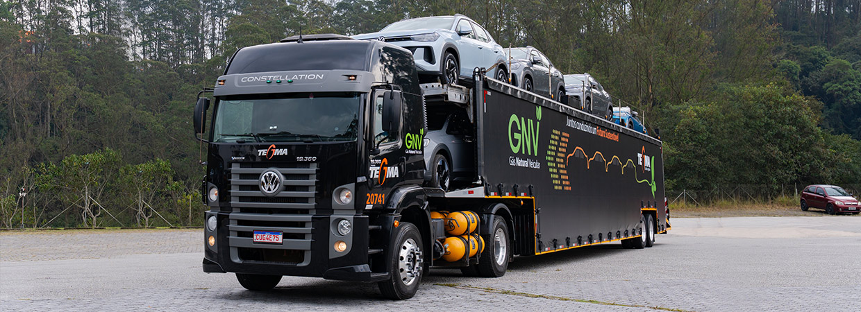 Caminhão GNV da Tegma é um projeto-piloto de tecnologia híbrida com diesel
